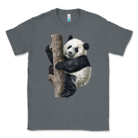 Charcoal Heather Giant Panda Classic Tee - LillyAllenDesigns