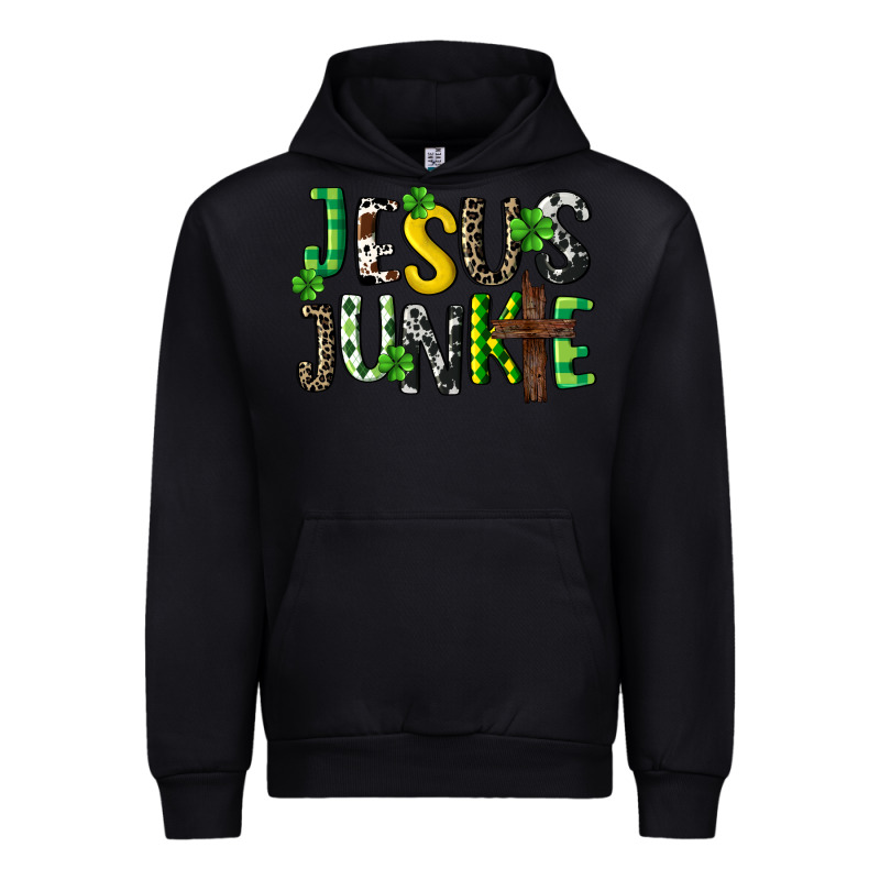 Jesus Junkie St. Patrick's Urban Hoodie by CowGirlArtShop | Teevron