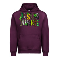 Mauve Wine Jesus junkie St. Patrick's Urban Hoodie - CowGirlArtShop