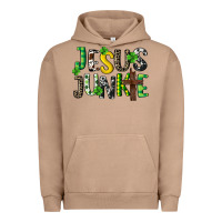 Pigment Burro Jesus junkie St. Patrick's Urban Hoodie - CowGirlArtShop