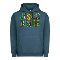 Pigment Midnight Navy Jesus junkie St. Patrick's Urban Hoodie - CowGirlArtShop
