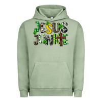 Pigment Oil Green Jesus junkie St. Patrick's Urban Hoodie - CowGirlArtShop
