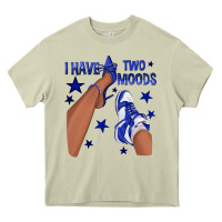 Mossy I Have Two Moods Royal Blue Sneakers Afro Girl Heavy Core Tee - texasbilliewilder