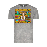 Cloud Rock goat sunflowers gemstones serape leopard glitter Vintage Tee - Artiststas