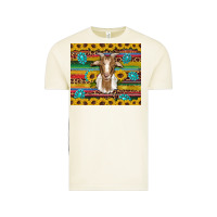 Vintage Arctic goat sunflowers gemstones serape leopard glitter Vintage Tee - Artiststas