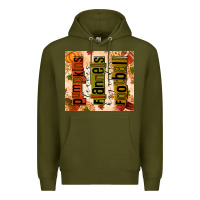 Army Green Pumpkins Leaves Flannels Hayrides Football Premium Hoodie - texasbilliewilder