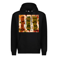 Black Pumpkins Leaves Flannels Hayrides Football Premium Hoodie - texasbilliewilder