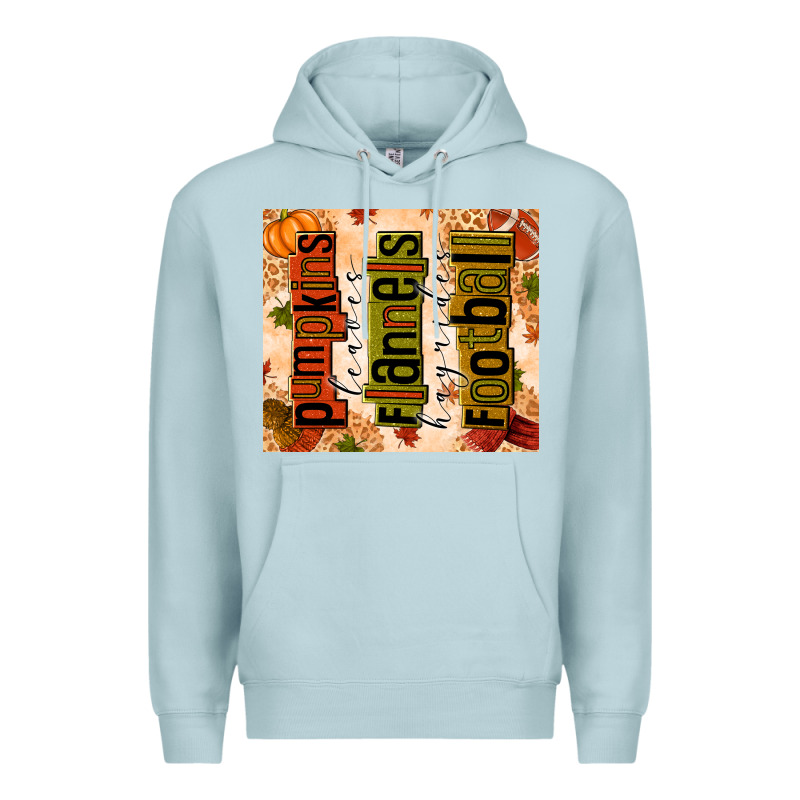 Pumpkins Leaves Flannels Hayrides Football Premium Hoodie by texasbilliewilder | Teevron