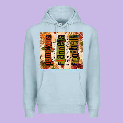 Pumpkins Leaves Flannels Hayrides Football Premium Hoodie Designed By Texasbilliewilder