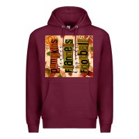 Burgundy Pumpkins Leaves Flannels Hayrides Football Premium Hoodie - texasbilliewilder