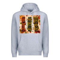 Heather Grey Pumpkins Leaves Flannels Hayrides Football Premium Hoodie - texasbilliewilder