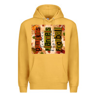 Mustard Pumpkins Leaves Flannels Hayrides Football Premium Hoodie - texasbilliewilder