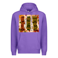 Purple Pumpkins Leaves Flannels Hayrides Football Premium Hoodie - texasbilliewilder