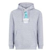 Heather Grey Mommy Saurus Rex Mom Mom Gift Dino Heavyweight Hoodie - Bettercallsaul