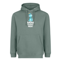Sage Mommy Saurus Rex Mom Mom Gift Dino Heavyweight Hoodie - Bettercallsaul
