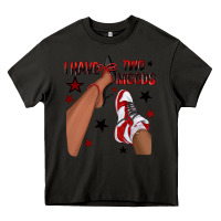 Asphalt I Have Two Moods Black and Red Sneakers Afro Girl Heavy Core Tee - texasbilliewilder