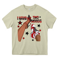 Mossy I Have Two Moods Black and Red Sneakers Afro Girl Heavy Core Tee - texasbilliewilder