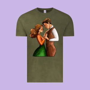 Valentines Day Couple Vintage Tee Designed By Adodesignshop