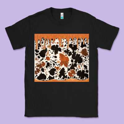 Cowhide Dripping Glitter Tumbler Classic Tee Designed By Jasminsmagicworld