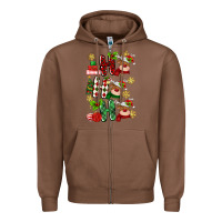 Chestnut ho ho ho reindeer Zipper Hoodie - MaliasSmallBusiness