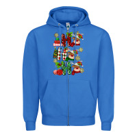 True Royal ho ho ho reindeer Zipper Hoodie - MaliasSmallBusiness