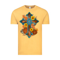 Vintage Mustard thanksgiving cross pumpkin sunflower Vintage Tee - AdoDesignShop