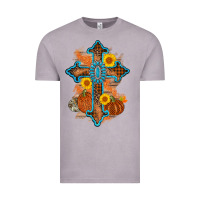 Vintage Zinc thanksgiving cross pumpkin sunflower Vintage Tee - AdoDesignShop