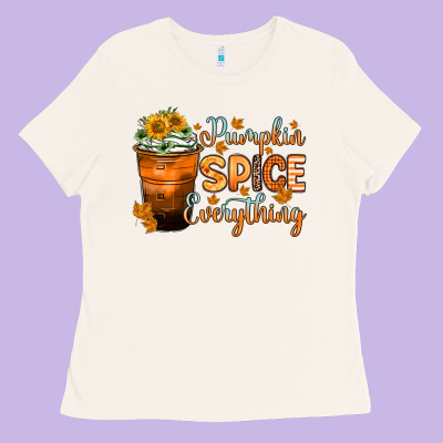 Pumpkin Spice Everything Ladies Tee Designed By Zillion Design Studio