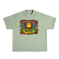 Oil Green life is better around the campfire Urban Heavy Tee - BarkalooDesign