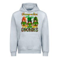 Heather Grey Shamrockin' with my gnomies St. Patricks day Urban Hoodie - HowdyJamesFarm