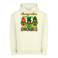 Pigment Pistachio Shamrockin' with my gnomies St. Patricks day Urban Hoodie - HowdyJamesFarm