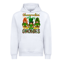 White Shamrockin' with my gnomies St. Patricks day Urban Hoodie - HowdyJamesFarm