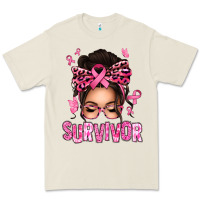 Bone breast cancer survivor afro messy bun Premium Tee - texasbilliewilder