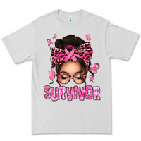 Dove Grey breast cancer survivor afro messy bun Premium Tee - texasbilliewilder