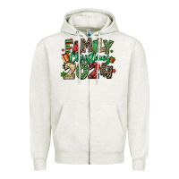 Oatmeal Heather family christmas 2024 Zipper Hoodie - MaliasSmallBusiness