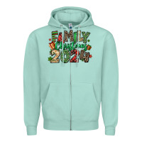 Seafoam family christmas 2024 Zipper Hoodie - MaliasSmallBusiness