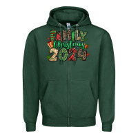 Sports Green family christmas 2024 Zipper Hoodie - MaliasSmallBusiness