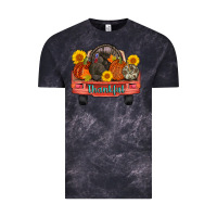Cloud Black thankful turkey truck Vintage Tee - AdoDesignShop