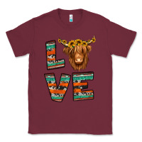 Burgundy love highland cow Classic Tee - Jasminsmagicworld