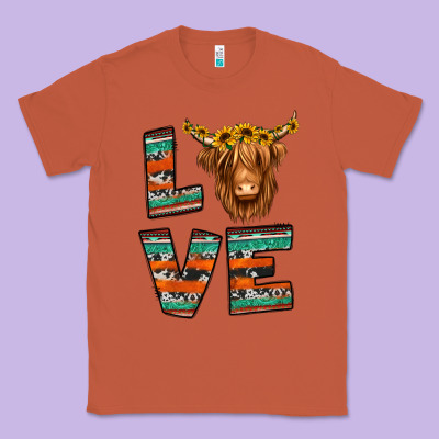 Love Highland Cow Classic Tee Designed By Jasminsmagicworld
