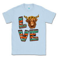 Dusty Blue love highland cow Classic Tee - Jasminsmagicworld
