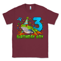 Burgundy birthday boy frog age 3 Classic Tee - LillyAllenDesigns