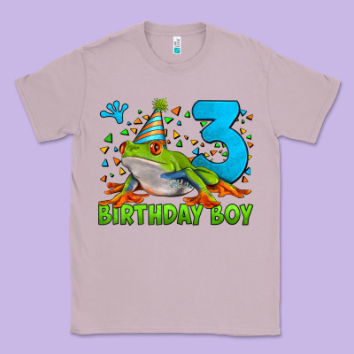 Birthday Boy Frog Age 3 Classic Tee Designed By Lillyallendesigns