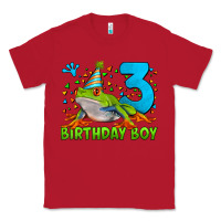 Red birthday boy frog age 3 Classic Tee - LillyAllenDesigns