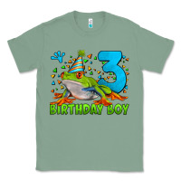 Sage birthday boy frog age 3 Classic Tee - LillyAllenDesigns