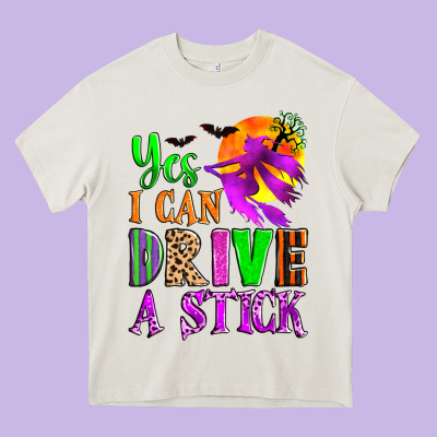 Yes I Can Drive A Stick Heavy Core Tee Designed By Zillion Design Studio