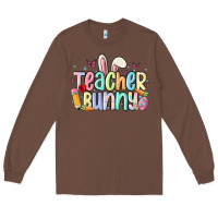 Chestnut teacher bunny Long Sleeve Tee - MaliasSmallBusiness