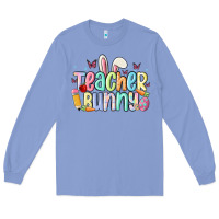 Colony Blue teacher bunny Long Sleeve Tee - MaliasSmallBusiness