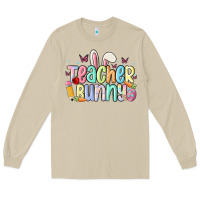 Mushroom teacher bunny Long Sleeve Tee - MaliasSmallBusiness