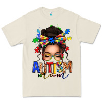 Bone autism mom afro messy bun Premium Tee - texasbilliewilder